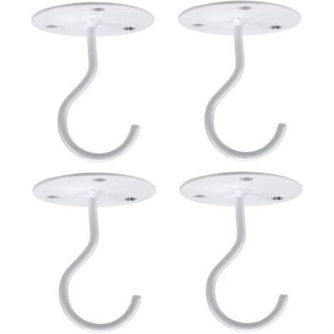 FENOPLASTICACrochets de plafond de montage mural 4pcs Crochet de plaque de lustre suspendu (blanc) (1/5)