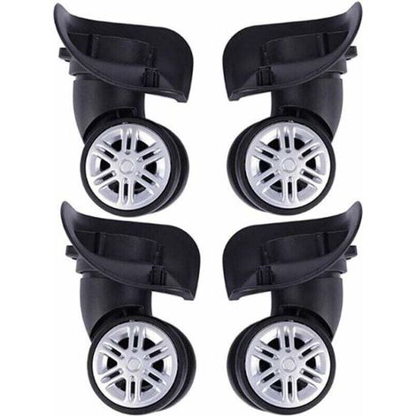Roues De Valise De Rechange Pour Bagages Universelle Remplacement De La Roue Roulettes Valise De Voyage Bagages Valise Roue Gauche Et Droite Ensemble D'Accessoires De Réparation 2 Paire (1/5)