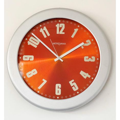 Orologio da Parete in Abs Milleluci Arancio e Silver 39 cm (1/2)