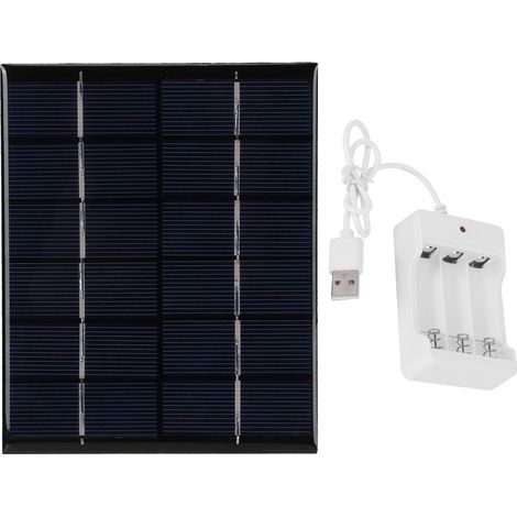 Panneau d\\'alimentation solaire 2W 6V avec chargeur de batterie AA pour projet scientifique bricolage produit solaire (1/5)