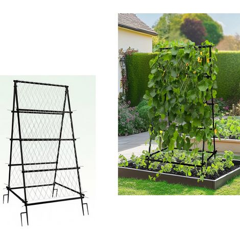 Treillis de type A pour plantes grimpantes, bac à fleurs grimpantes, tige de support, support pour plantes d'extérieur, support haut pour plantes, convient pour les tomates et les plantes grimpantes