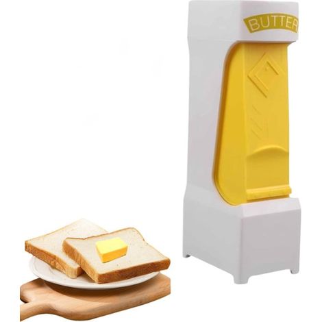 Trancheuse à beurre - Ustensile de cuisine - Trancheuse à fromage - Pâtisserie/Petit-déjeuner/Cuisine - 20,3 x 7,6 x 5,5 cm - Jaune - ABS Jaune (1/5)