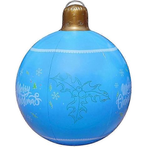 Calendrier de l'Avent 2111 Boules décoratives de Noël bleues Boules de Noël en PVC Boules gonflables décoratives pour la maison et l'extérieur (1/3)