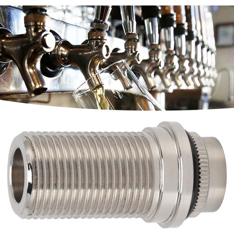 55 mm Bierzapfhahn-Verlängerungsstange, G5/8 Durchmesser, für verstellbare Fassbierzapfhähne beim Heimbrauen. (1/5)