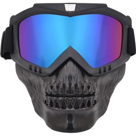 Mascarilla Para Motocicleta - Gafas De Casco Motocross - Diseño Desmontable - Visión Amplia - Transpirable - Ajuste Universal - 1 Unidad (1/5)