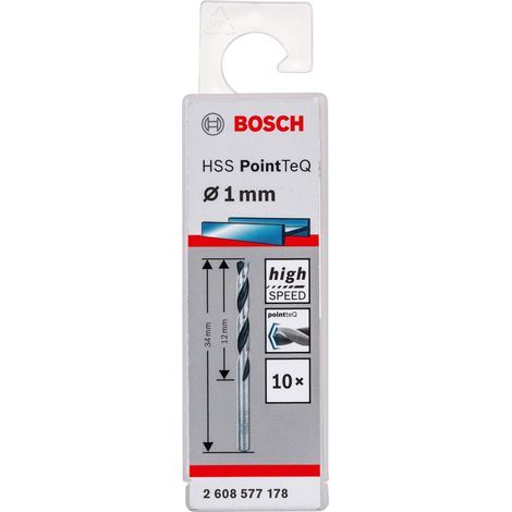 Accessories 10x forets hélicoïdaux HSS PointTeQ (pour métal, 1 x 12 x 34 mm, accessoires pour perceuses-visseuses) (1/5)