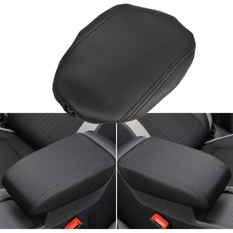 Housse d'accoudoir de voiture – similicuir – compatible avec Volkswagen Golf 8 MK8 (2020/2021) – noir – 1 pièce (1/5)