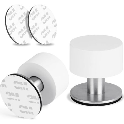 Türstopper, 2er-Set selbstklebende Türstopper, Türstopper aus Edelstahl, Türstopper mit stoßdämpfendem Gummi, für Küche, Schlafzimmer, Büro (1/5)