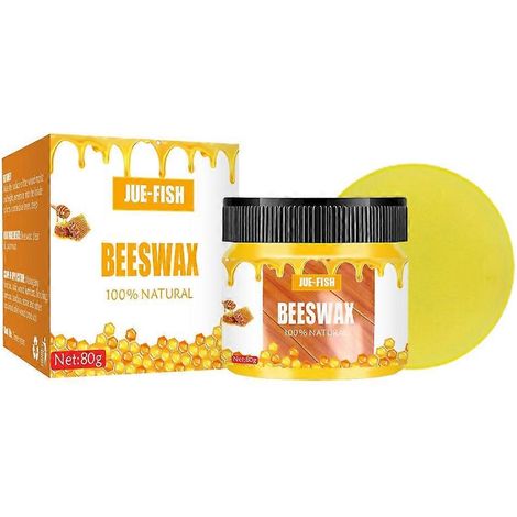 Cire d'abeille pour bois (80 g) : entretien, polissage et nettoyage des meubles et parquets.