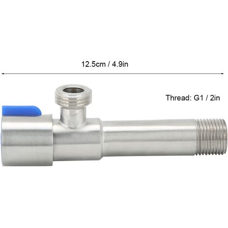 Eckventil G1/2 Zoll, Ventil 304, Küchen-/Badezimmer-Absperrventil, Wasserregelventil, Edelstahl, 1,2 MPa