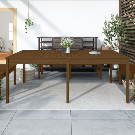 Gartentisch Honigbraun 203,5x100x76 cm Massivholz Kiefer vidaXL (1/5)