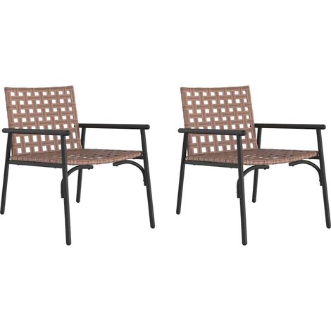 Maison Exclusive - Silla de Jardín 2 pcs Marrón 78 x 55,5 x 75,5