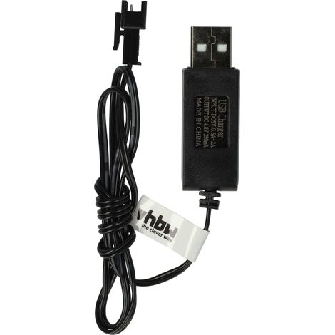 vhbw Charger compatible with SM-2P Plug for RC Batteries with SM-2P Connector, RC Model Construction Battery Packs - 60 cm 4.8 V