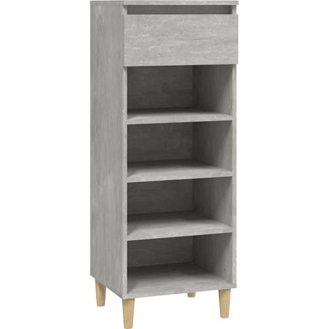 Scarpiera  Mobile per scarpe Grigio Cemento 40x36x105 cm in Legno Multistrato (1/5)