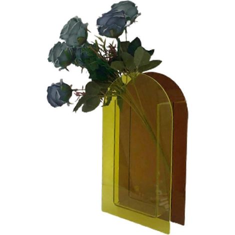 Vase artistique coloré pour bouquet frais ou fleurs artificielles - 8 pièces, décoration florale moderne, idéal pour compositions créatives et intérieur design.