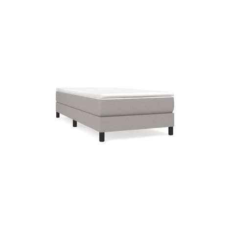 Sommier à lattes de lit avec matelas Gris clair 80x200 Tissu (1/5)