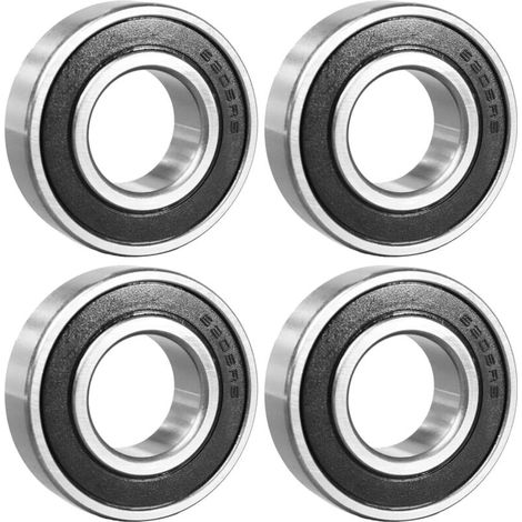 Kugellager 6904-2RS (4 Stück, 20 x 37 x 9 mm), 6904-2RS 6900RS, abgedichtet, Kohlenstoffstahl für Maschinen- und Werkzeuganwendungen (6904RS, 4 Stück)