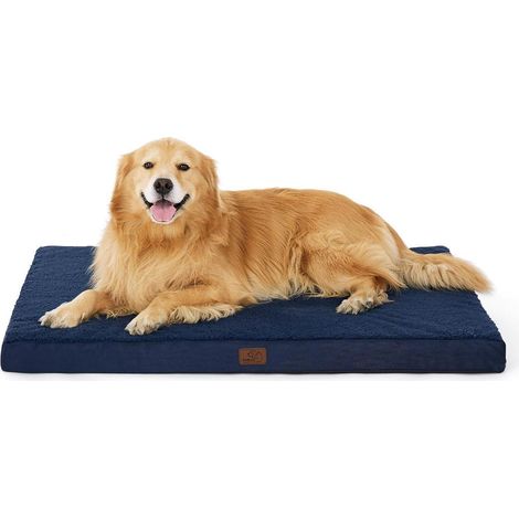 Hundebett orthopädisches große Hunde L 112 x B 81 x H 8 cm Navyblau (1/5)
