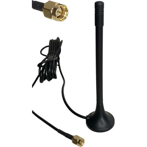 GSM/3G/LTE-Antenne, 2 dBi vertikaler Magnet, SMA x16-Stecker (1/4)