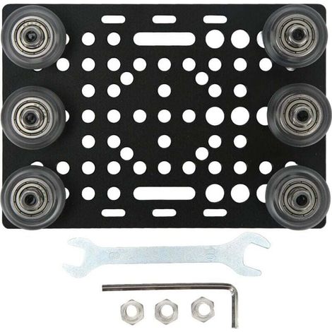 Placa de pórtico de aluminio anodizado negro para impresora 3D con polea de 0,8 a 3,1 pulgadas, polea transparente (1/4)
