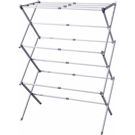 Stendibiancheria in metallo pieghevole ed estensibile, 75x104 cm (altezza). (1/4)