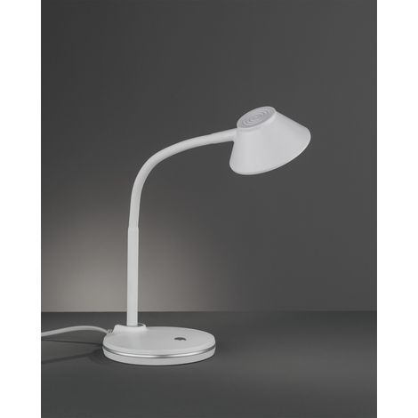 Lampada Tavolo Studio Scrivania 3W Led Flessibile Bianca Berry GD Trio (1/4)