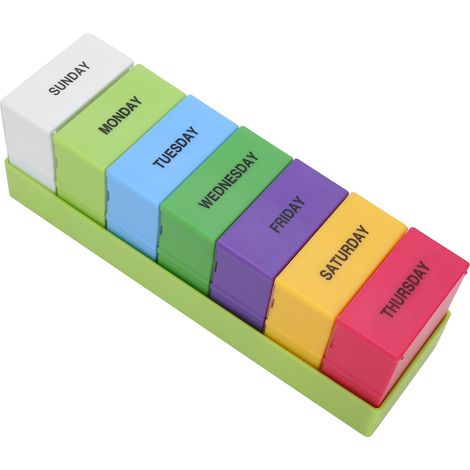 Étui de rangement pour pilules portable, grande capacité, boîte hebdomadaire pour médicaments et bijoux (1/5)
