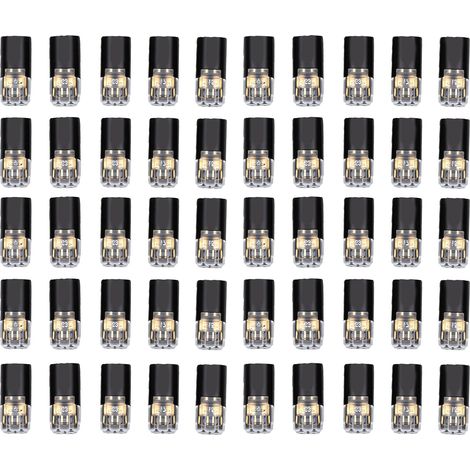 Connecteurs à double fil, ignifugés, basse tension, pour câbles de 0,3 à 0,75 mm², 50 unités. (1/5)