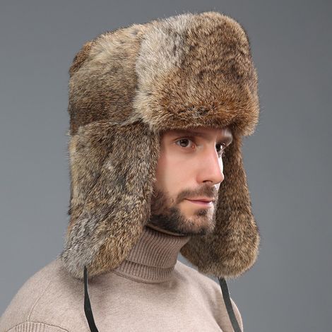 Cagoule homme russe en fausse fourrure, bonnet d'hiver thermique avec protection des oreilles, cagoule moto, accessoires chauds, vêtements, unisexe, bonnet de snowboard, camping, voyage, chasse, marro (1/4)