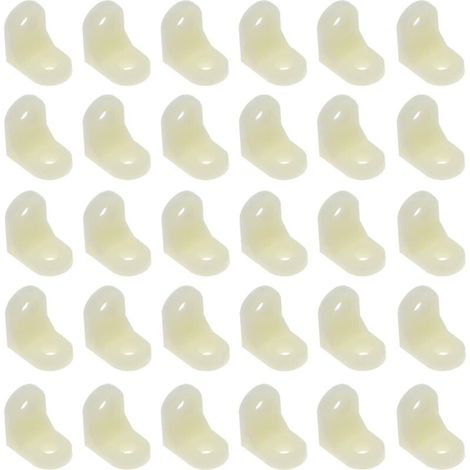 Set di 30 staffe a L - 23 mm x 17 mm - angolo di 90 gradi - Connettori in legno per librerie, finestre, sedie, tavoli - Beige