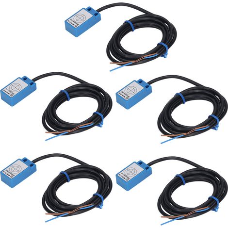 Lot de 5 interrupteurs magnétiques 2 fils normalement ouverts, capteur de proximité haute fréquence DC AC5‑200V 100mA (1/5)