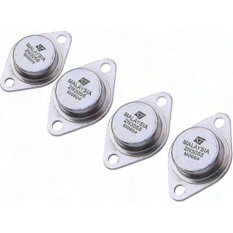 4 NPN-Transistoren 2N3055, 15 A, 60 V, TO-3-Gehäuse, Metallgehäuse, Audio-Leistungspaar, 4er-Set (1/5)