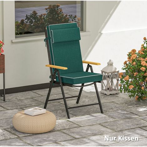 sedia seduta 120x47 cm con poggiatesta esterno verde OKMYHOME (1/3)