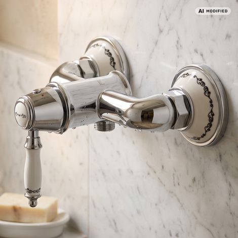 Robinet de douche PaulGurkes au design rétro, mélangeur monocommande (1/5)