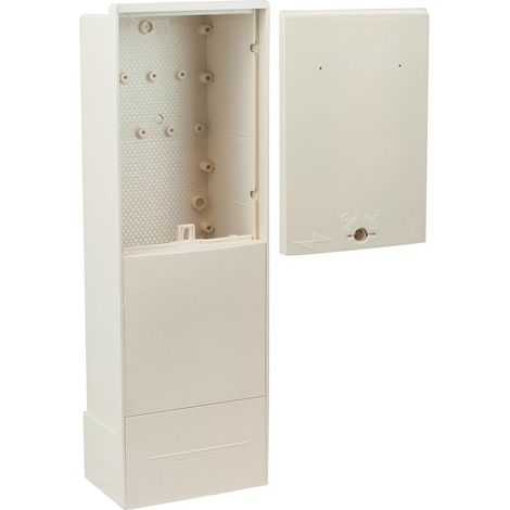 Michaud – Borne CIBE nue éclair – Coffret de communication – Polyester armé de fibre de verre – Panneau d'accès cadenassable