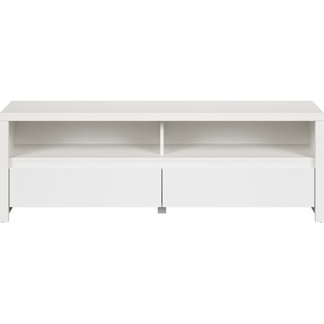 Mueble TV 2 cajones 2 compartimientos 143 cm Soren Blanco