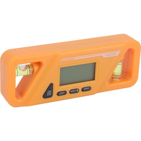 Magnetischer digitaler Winkelmesser mit Wasserwaage, 90°-Neigungsmesser, präzise Winkelmessung in Gelb (Batterien nicht enthalten)