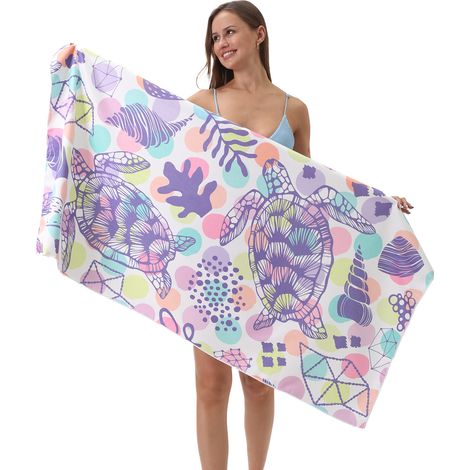 Strandtuch, ultrafeines, saugfähiges Strandtuch aus Fasern, bedrucktes Handtuch, Strandmatte