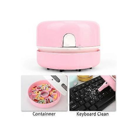 Mini-Tischstaubsauger, Tischstaubentferner, Tischreinigungssauger (Pink) (1/5)