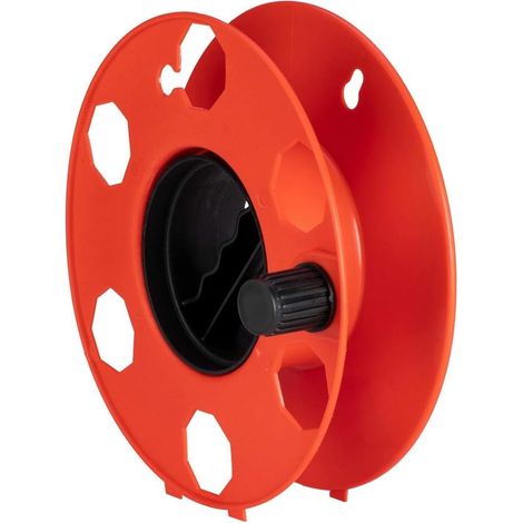 Enrouleur vide ROLLY pour Rallonges Électriques, Cordes, Tuyau Flexible - Enrouleur de câble Professionnel Idéal pour les Tondeuses à Gazon, Rouge (1/5)