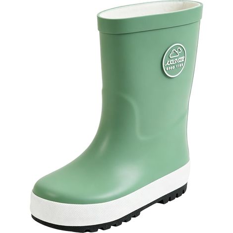 Bottes de Pluie Enfant, Bottines en Caoutchouc Imperméables Légères et Souples pour Filles et Garçons, Idéal pour l'école et le jardin, 23-34 (1/5)