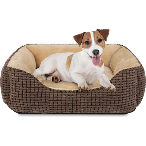 JOEJOY Hundekorb, mittelgroßes, waschbares Hundebett, rutschfestes Anti-Angst-Kissen für kleine und mittelgroße Hunde und Katzen, 63 x 53 x 20 cm