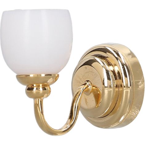 Lampe murale miniature magnétique avec abat-jour pour maisons de poupées à l'échelle 1/12 (1/5)