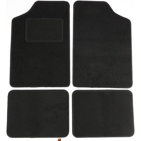 Auto-Teppichset schwarz grau PKW 43 x 67 / 33cm 4 Fußmatten Vorne + Hinten (1/2)