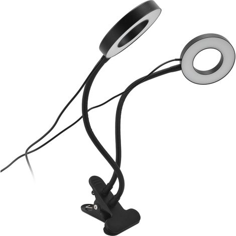 Lampe de croissance LED double tête à col de cygne, spectre complet pour plantes d'intérieur, angle réglable à 360°, support rouge et bleu, pour serre, bureau et maison, semis intérieur, alimentation (1/5)
