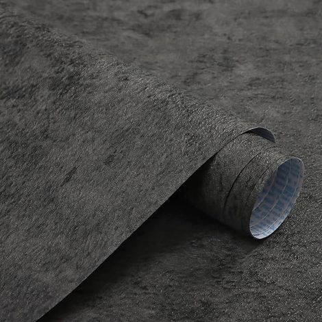 Papier peint autocollant, aspect béton, vintage, 40 x 300 cm, imperméable, pour mur, meubles, porte, armoire (1/5)