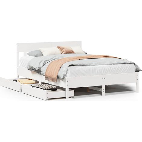 Maison Exclusive - Letto senza Materasso Bianco 120x190 cm Legno Massello di Pino