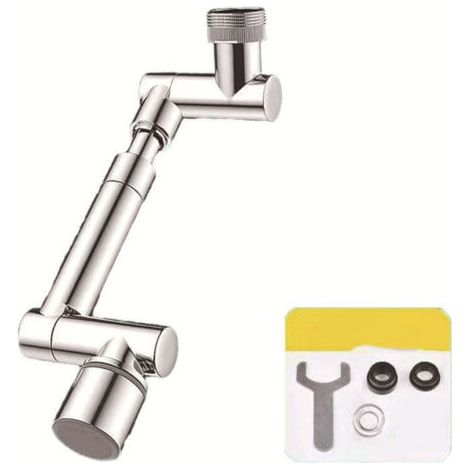 Aérateur de Robinet 1440 °, Rallonge de Robinet Multifonctionnel avec Bras Télescopique, 2 Modes, Mousseur Robinet Anti-éclaboussures Universel (1/5)