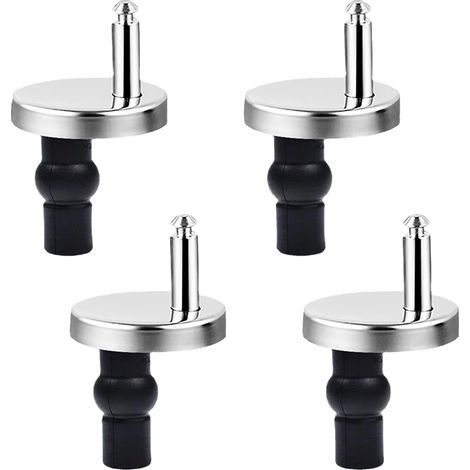 Lot de fixation abattant Macaron wc universels pour abattant de WC-Compatible avec la plupart des sièges de WC standards avec système d'abaissement automatique-Facile à installer(4 pièces) (1/5)