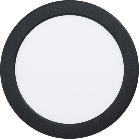 Spot LED connecté encastrable, Ø 16,6 cm, lampe encastrée ZigBee pour salle de bains, app et commande vocale, RGB, blanc chaud – froid, dimmable, noir, IP44 (1/5)
